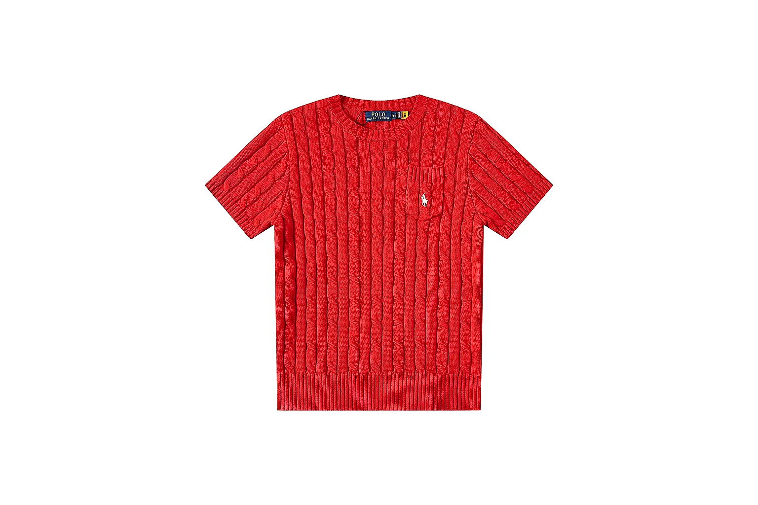kakoqclab.com Polo Ralph Lauren Bright Red Cable Knit Polo 0769 Bright Red short-sleeve-knit product image thumbnail 5