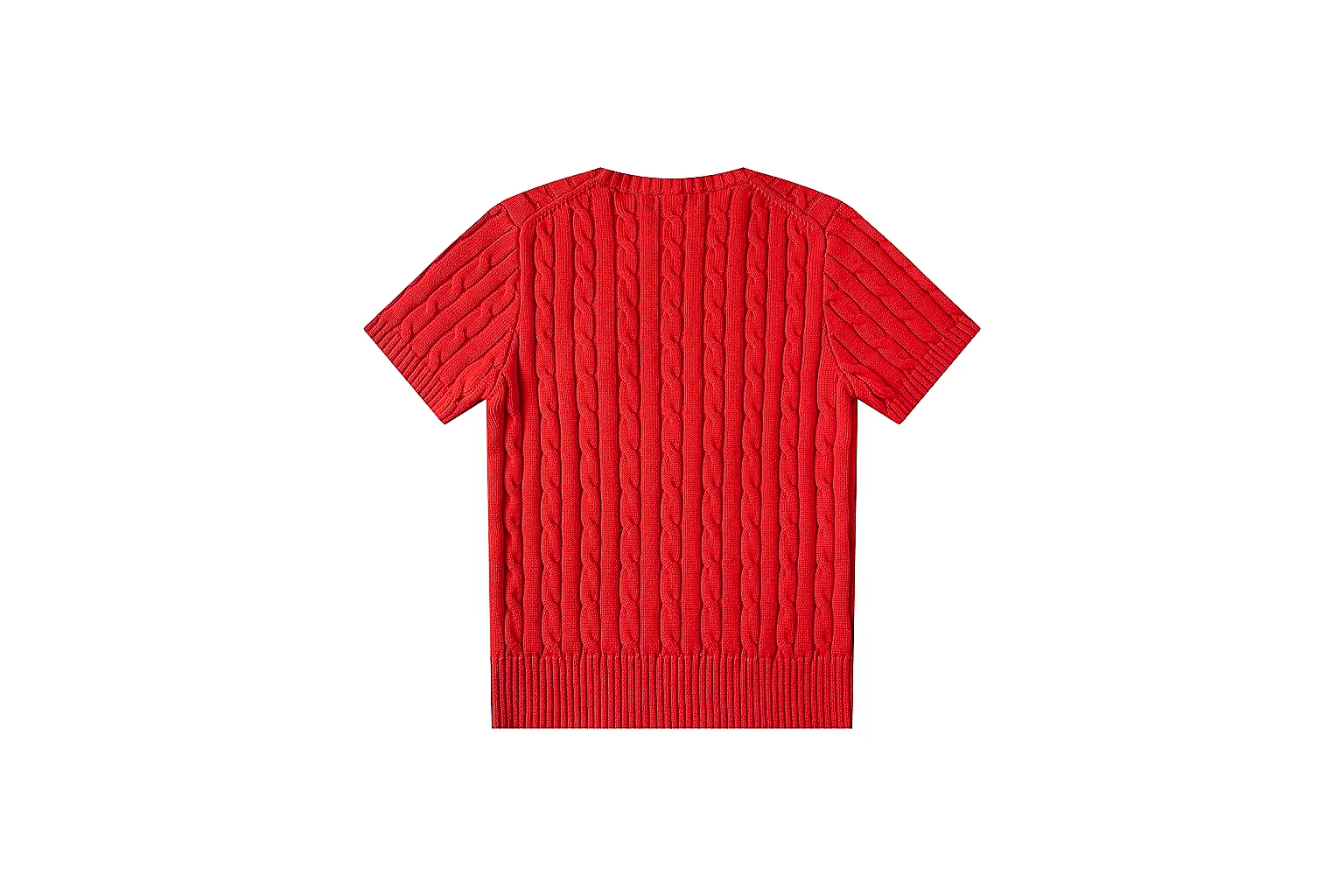 kakoqclab.com Polo Ralph Lauren Bright Red Cable Knit Polo 0769 Bright Red short-sleeve-knit product image thumbnail 6