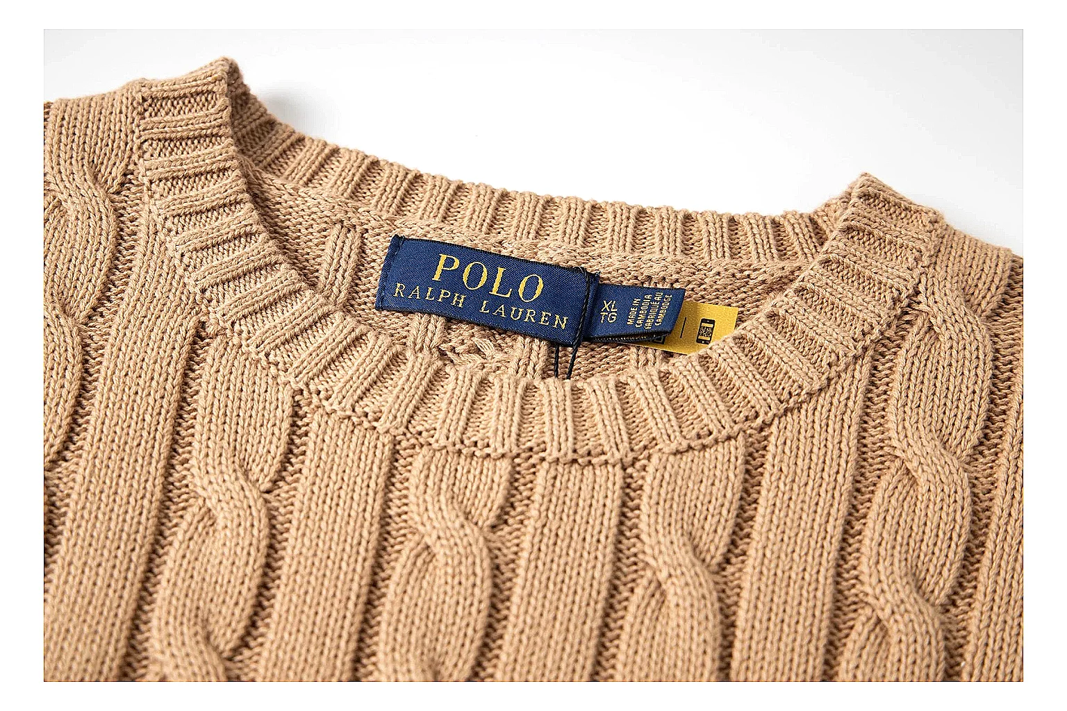 kakoqclab.com Polo Ralph Lauren Camel Cable Knit Polo 0830 Camel short-sleeve-knit product image thumbnail 2