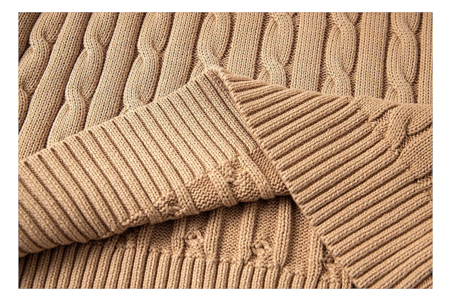 kakoqclab.com Polo Ralph Lauren Camel Cable Knit Polo 0830 Camel short-sleeve-knit product image thumbnail 3