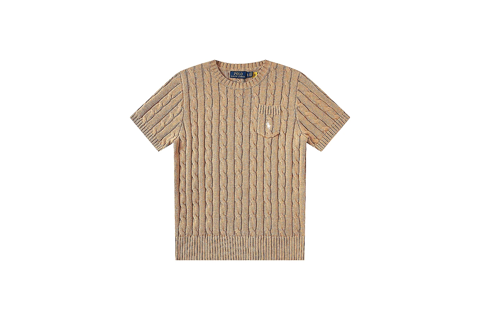 kakoqclab.com Polo Ralph Lauren Camel Cable Knit Polo 0830 Camel short-sleeve-knit product image thumbnail 5