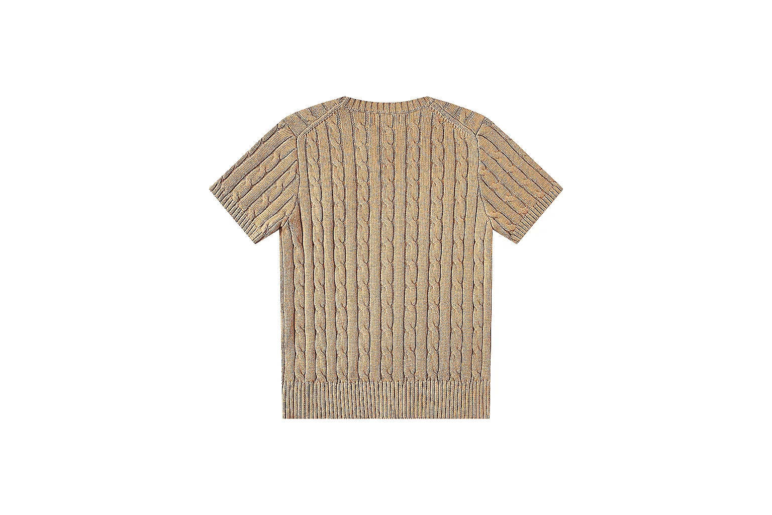 kakoqclab.com Polo Ralph Lauren Camel Cable Knit Polo 0830 Camel short-sleeve-knit product image thumbnail 6