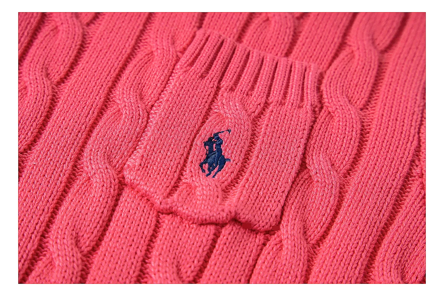 kakoqclab.com Polo Ralph Lauren Coral Cable Knit Polo 0820 Coral short-sleeve-knit product image
