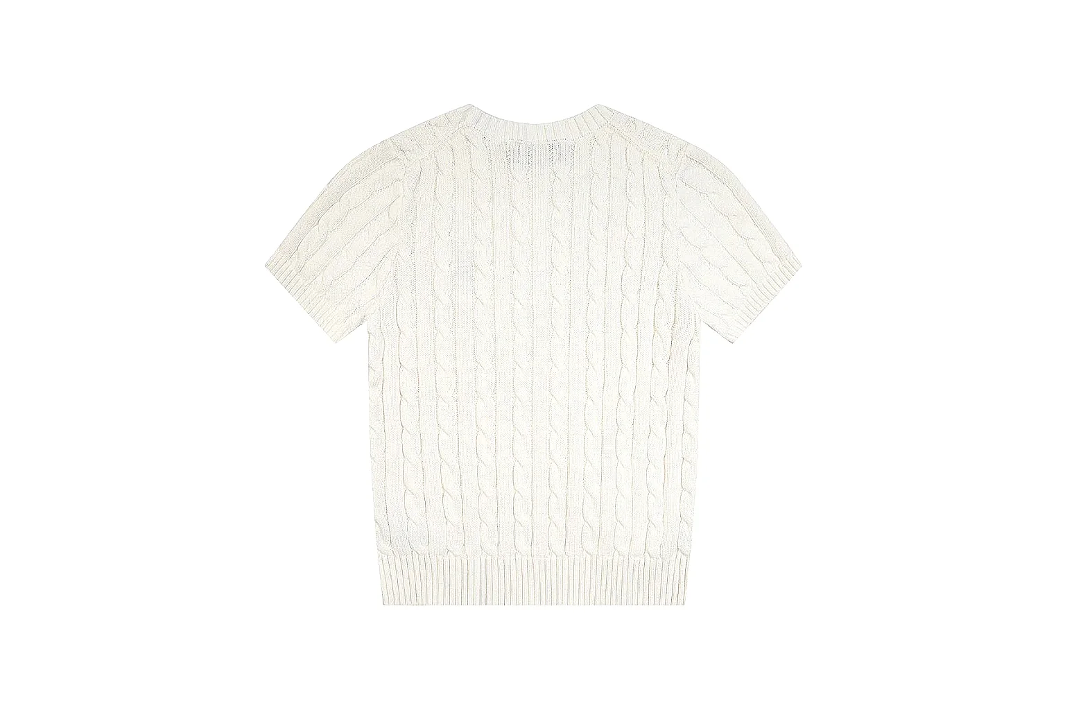 kakoqclab.com Polo Ralph Lauren Cream Cable Knit Polo 0689 Cream short-sleeve-knit product image thumbnail 6