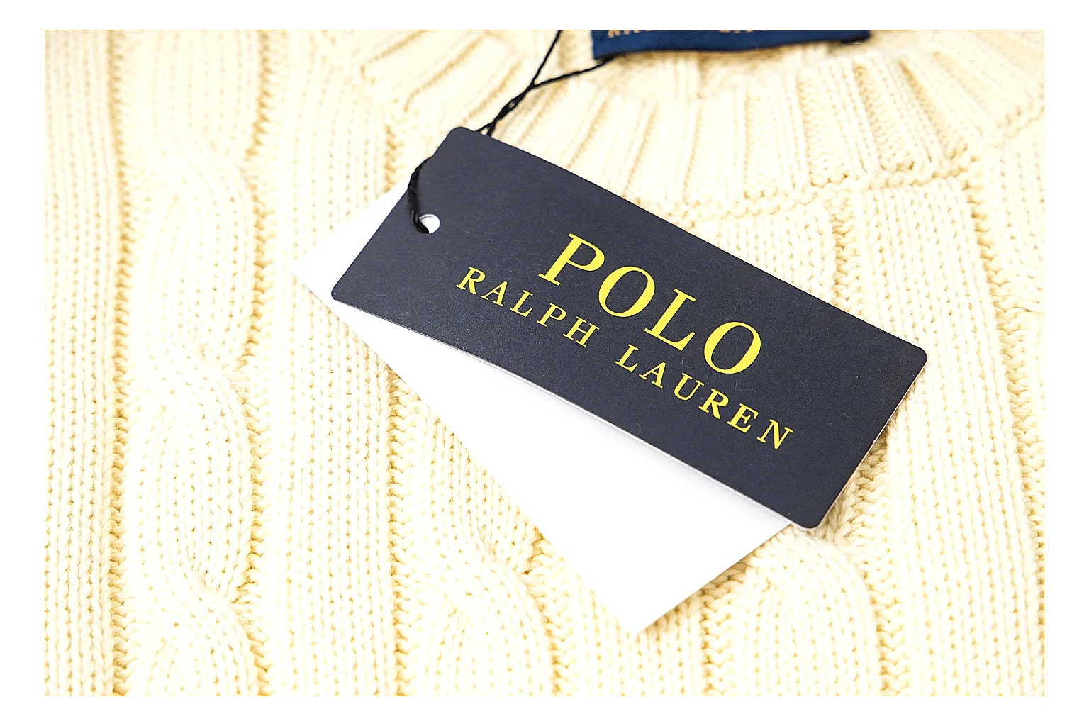 kakoqclab.com Polo Ralph Lauren Cream Cable Knit Polo 0906 Cream short-sleeve-knit product image thumbnail 2