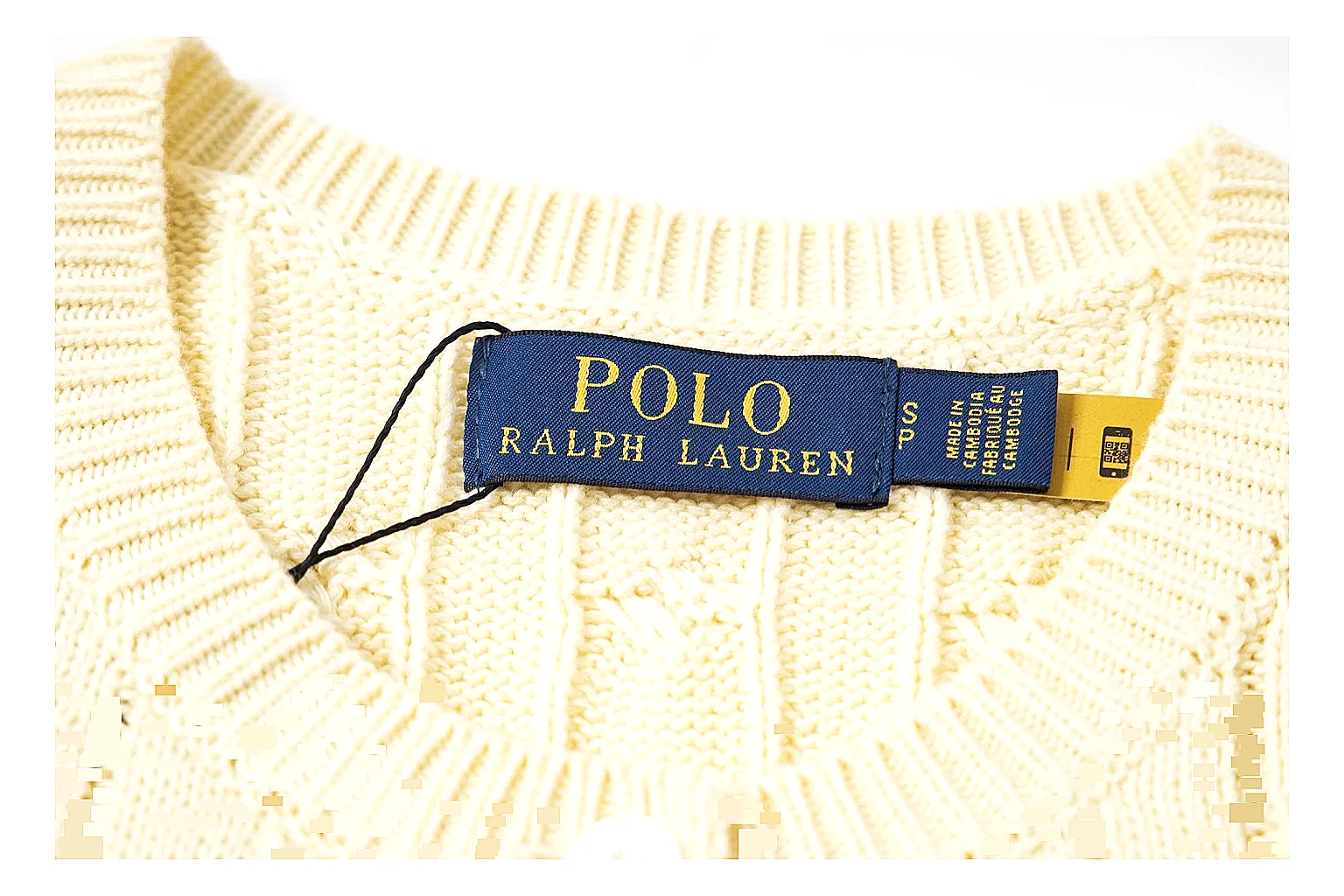 kakoqclab.com Polo Ralph Lauren Cream Cable Knit Cardigan 0975 Cream Yellow short-sleeve-knit product image