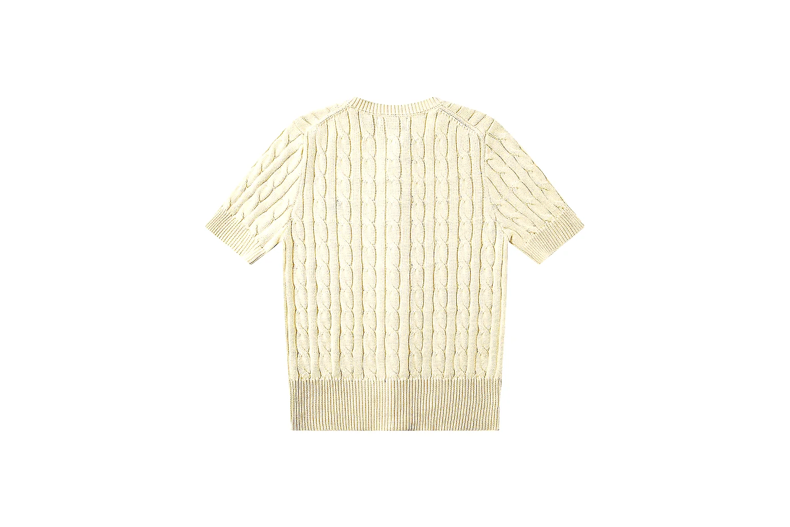 kakoqclab.com Polo Ralph Lauren Cream Cable Knit Cardigan 0975 Cream Yellow short-sleeve-knit product image thumbnail 6