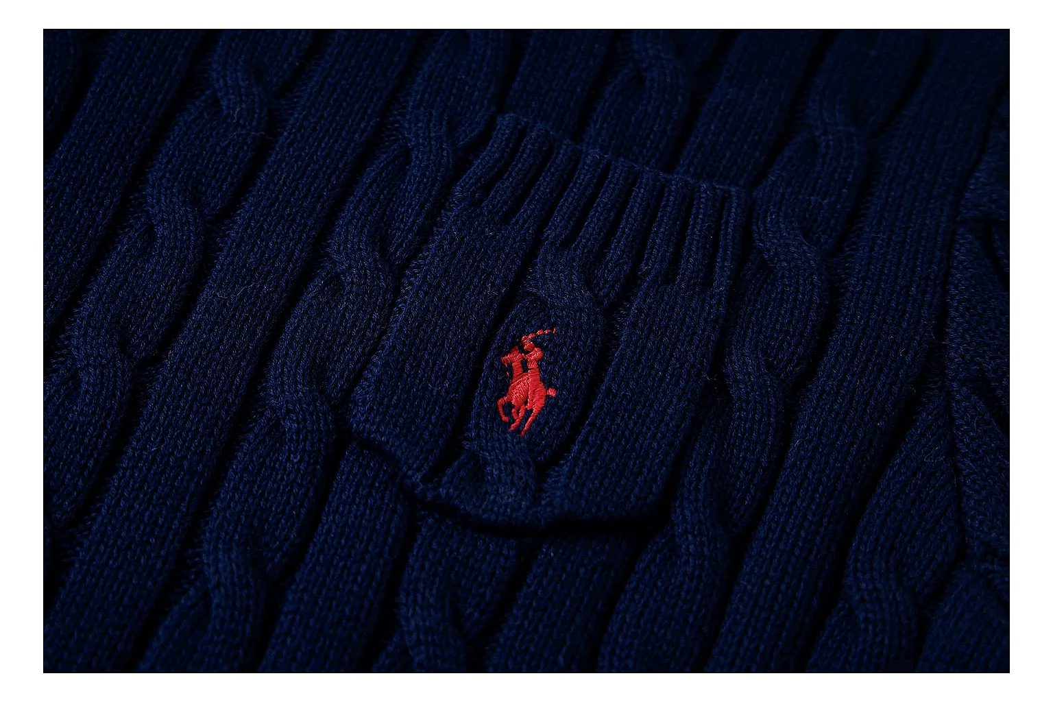 kakoqclab.com Polo Ralph Lauren Deep Navy Cable Knit Polo 0889 Deep Navy short-sleeve-knit product image