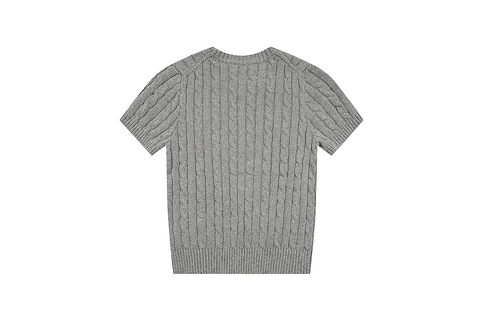 kakoqclab.com Polo Ralph Lauren Grey Cable Knit Polo 0623 Grey short-sleeve-knit product image thumbnail 6
