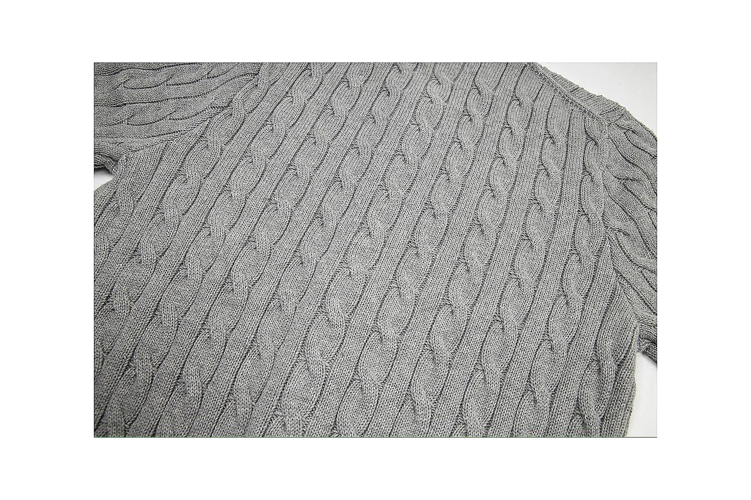 kakoqclab.com Polo Ralph Lauren Grey Cable Knit Cardigan 0931 Grey short-sleeve-knit product image thumbnail 2