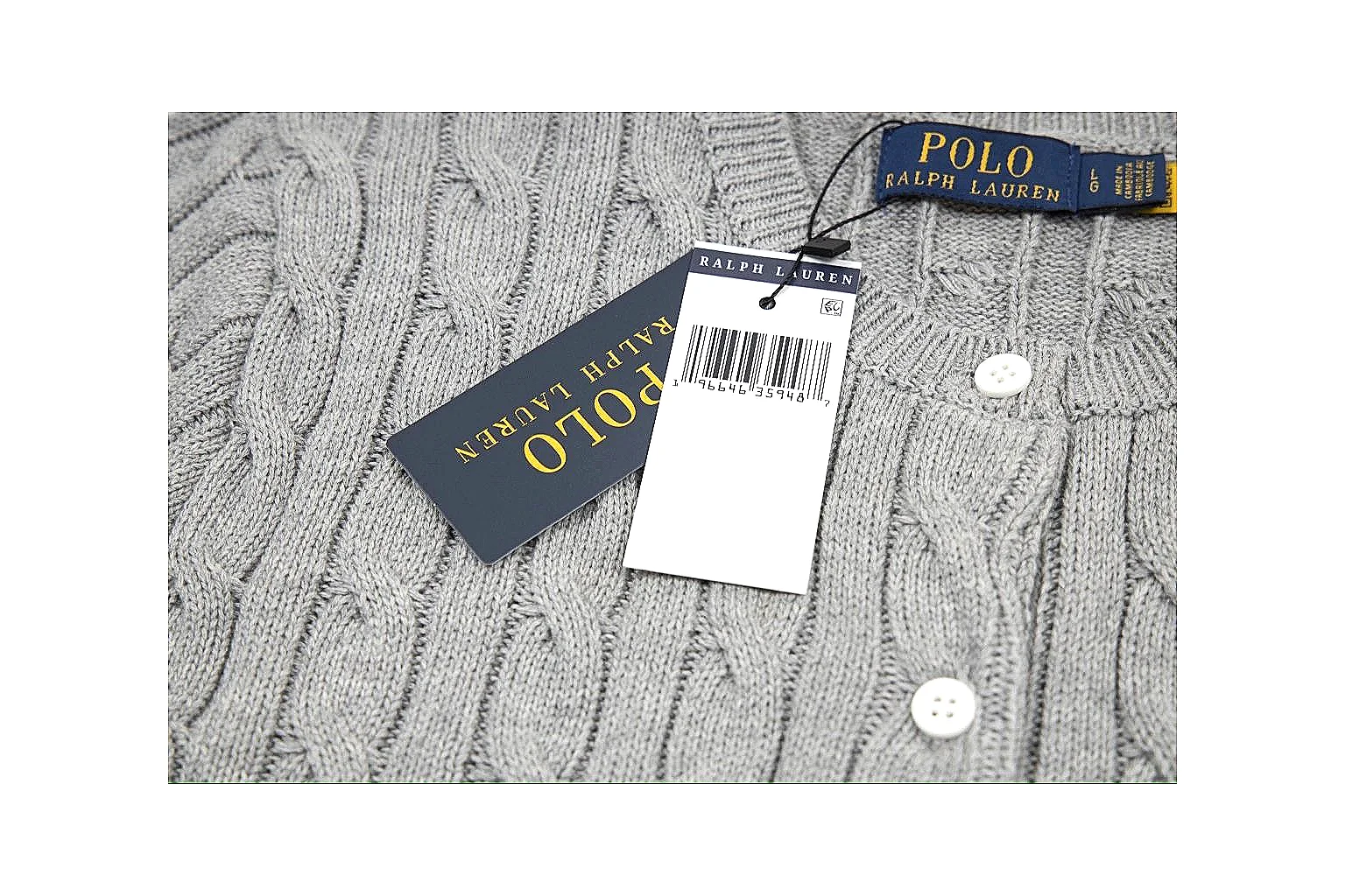 kakoqclab.com Polo Ralph Lauren Grey Cable Knit Cardigan 0931 Grey short-sleeve-knit product image thumbnail 3