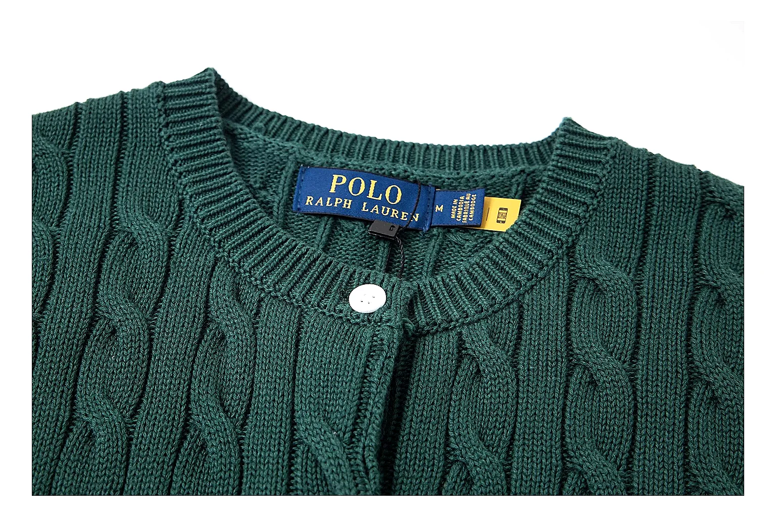 kakoqclab.com Polo Ralph Lauren Forest Green Cable Knit Cardigan 0970 Forest Green short-sleeve-knit product image thumbnail 4
