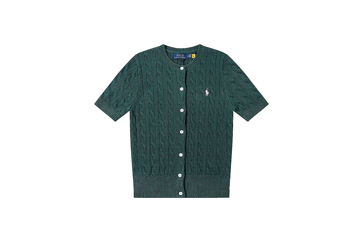 kakoqclab.com Polo Ralph Lauren Forest Green Cable Knit Cardigan 0970 Forest Green short-sleeve-knit product image thumbnail 5