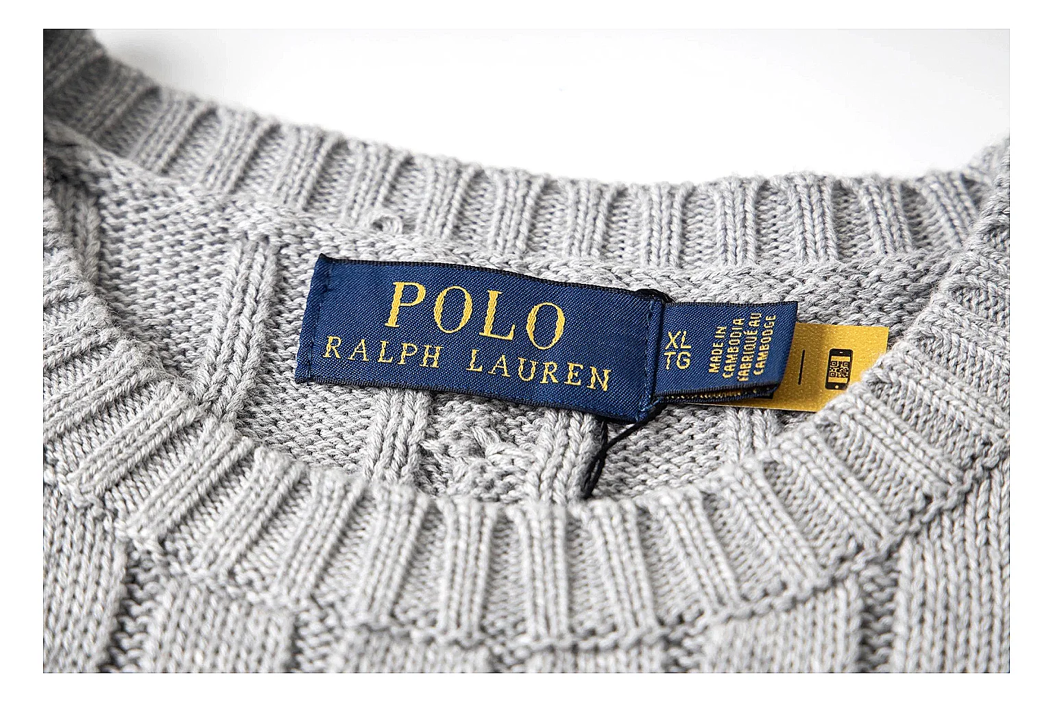 kakoqclab.com Polo Ralph Lauren Heather Grey Cable Knit Polo 0864 Heather Grey short-sleeve-knit product image thumbnail 2