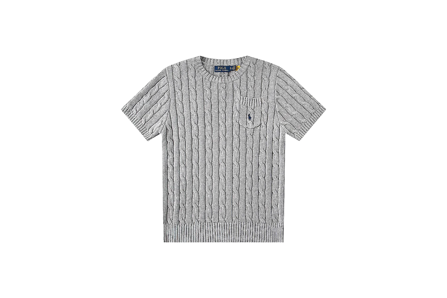 kakoqclab.com Polo Ralph Lauren Heather Grey Cable Knit Polo 0864 Heather Grey short-sleeve-knit product image thumbnail 5
