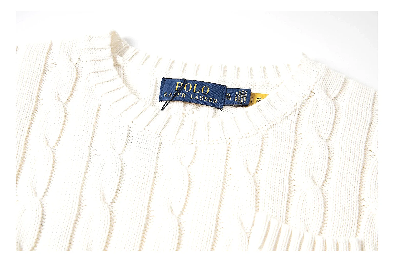 kakoqclab.com Polo Ralph Lauren Ivory Cable Knit Polo 0882 Ivory short-sleeve-knit product image thumbnail 2