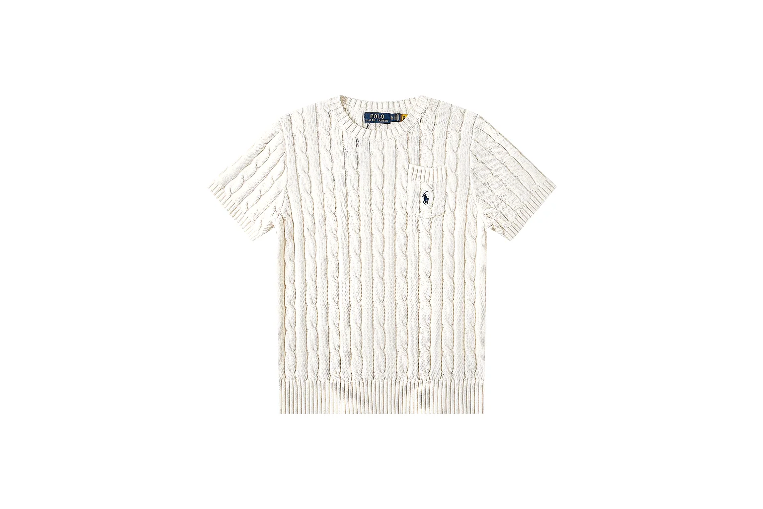 kakoqclab.com Polo Ralph Lauren Ivory Cable Knit Polo 0882 Ivory short-sleeve-knit product image thumbnail 5