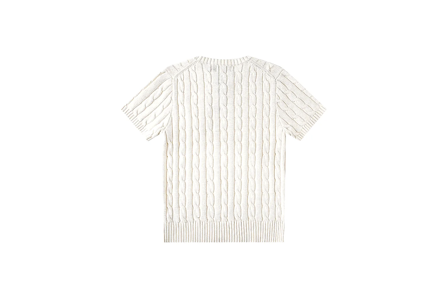 kakoqclab.com Polo Ralph Lauren Ivory Cable Knit Polo 0882 Ivory short-sleeve-knit product image thumbnail 6