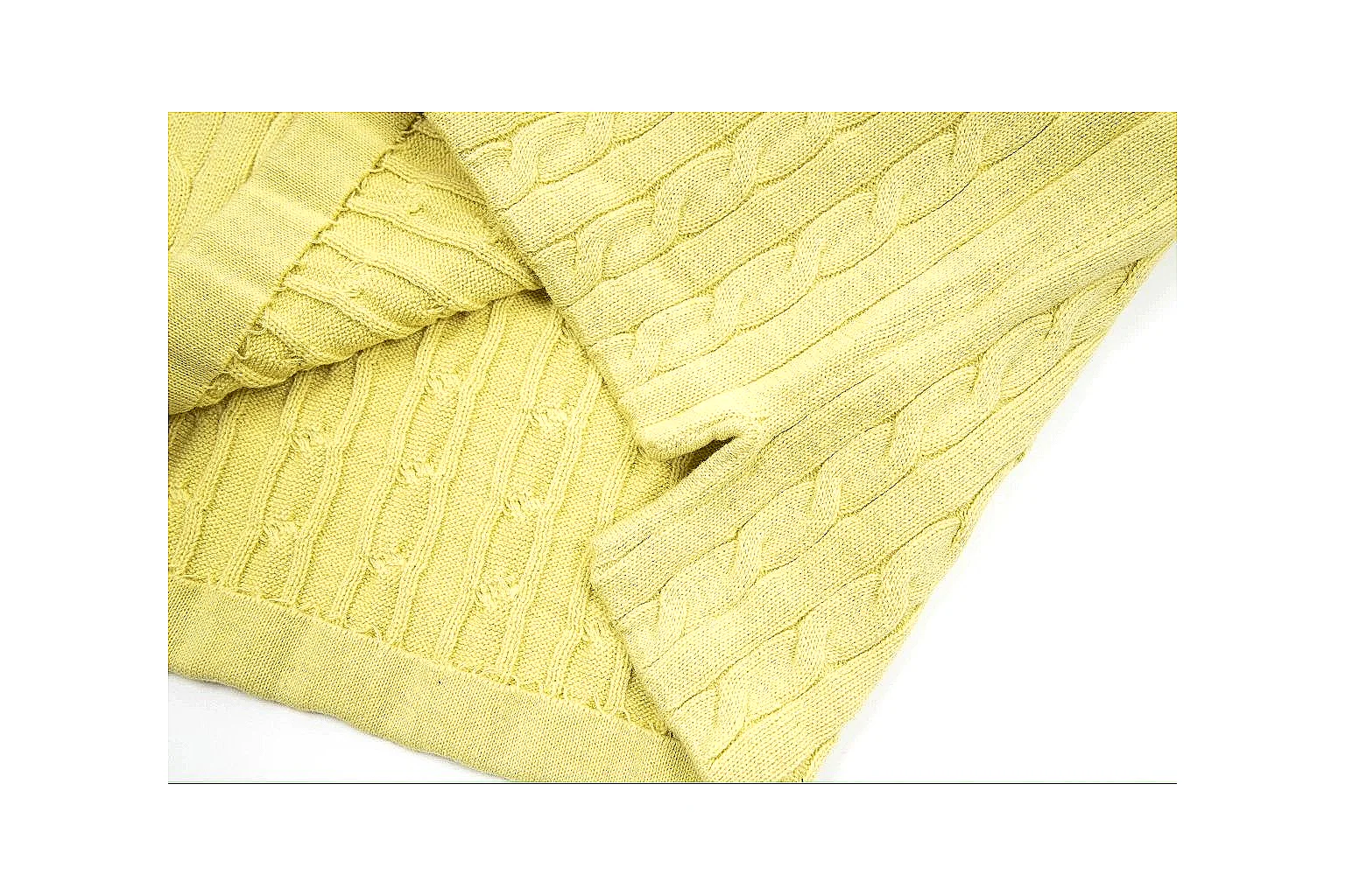 kakoqclab.com Polo Ralph Lauren Lemon Yellow Cable Knit Polo 0979 Lemon Yellow short-sleeve-knit product image thumbnail 2