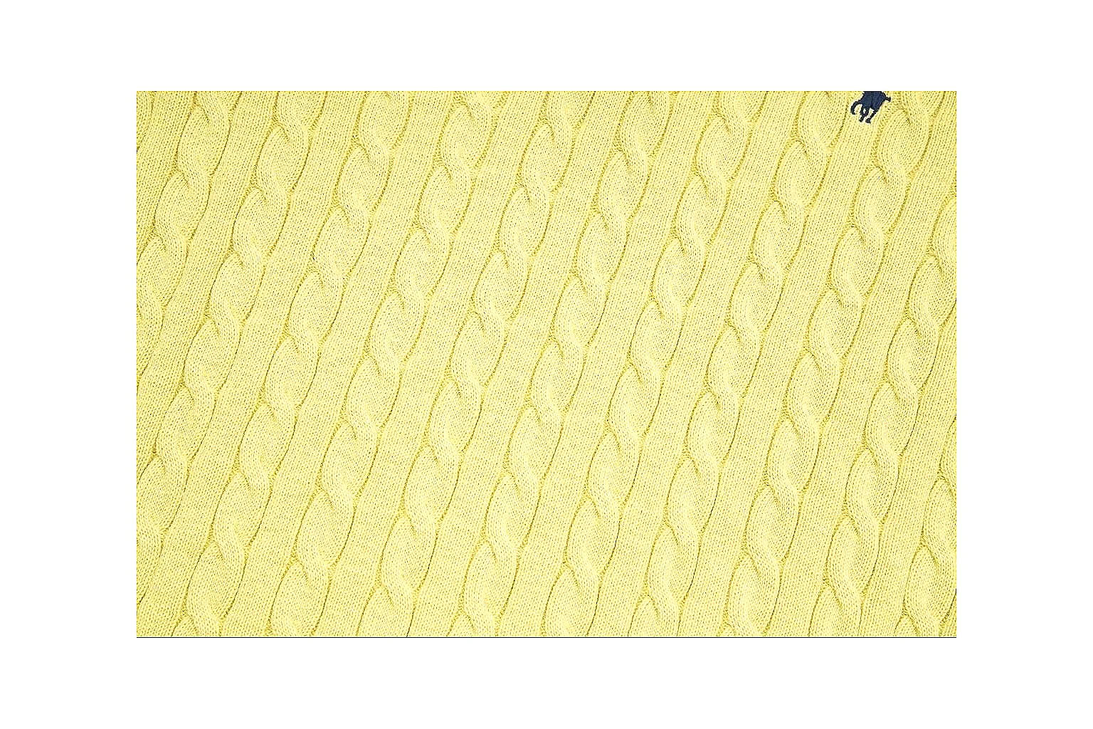kakoqclab.com Polo Ralph Lauren Lemon Yellow Cable Knit Polo 0979 Lemon Yellow short-sleeve-knit product image thumbnail 4