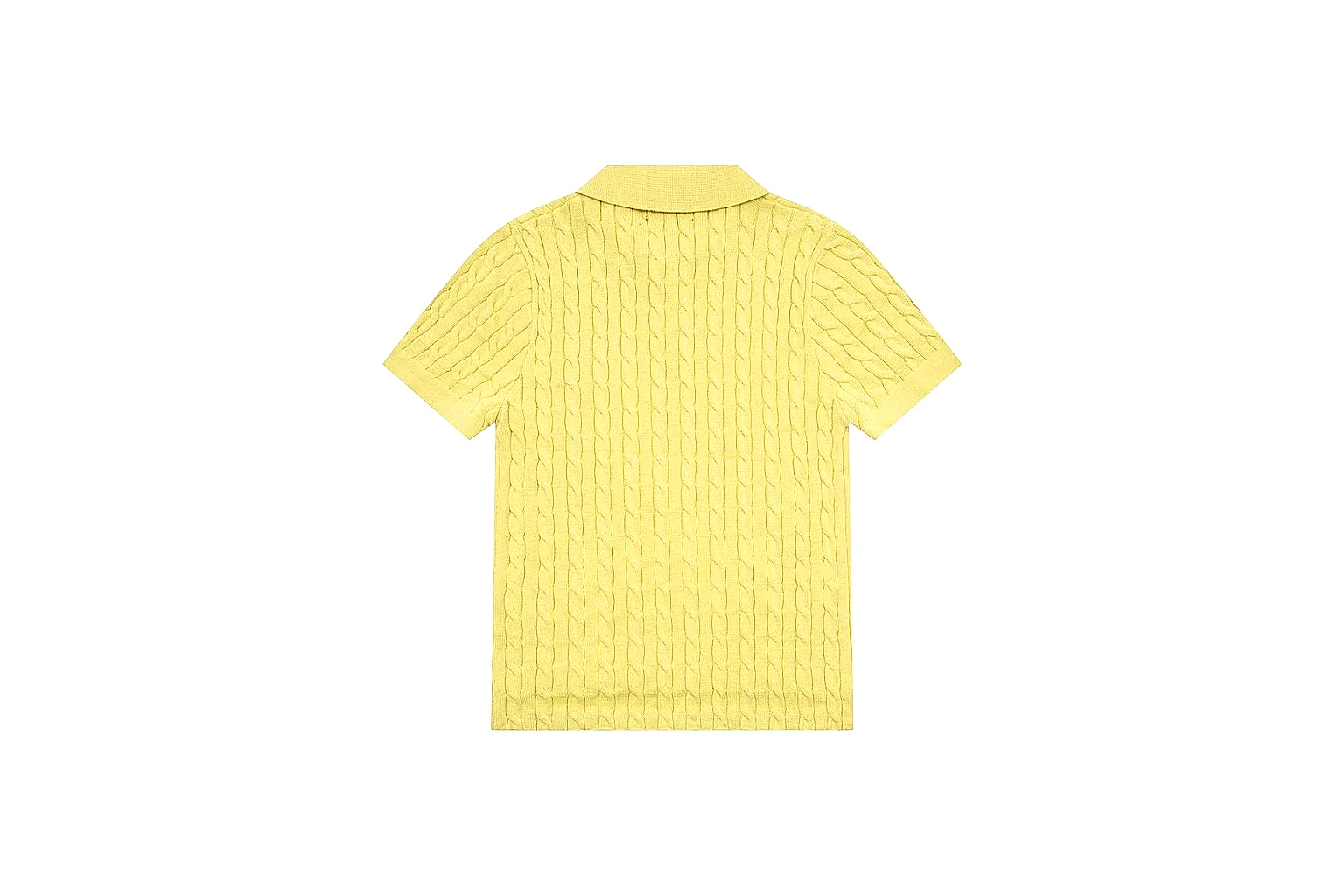 kakoqclab.com Polo Ralph Lauren Lemon Yellow Cable Knit Polo 0979 Lemon Yellow short-sleeve-knit product image thumbnail 6