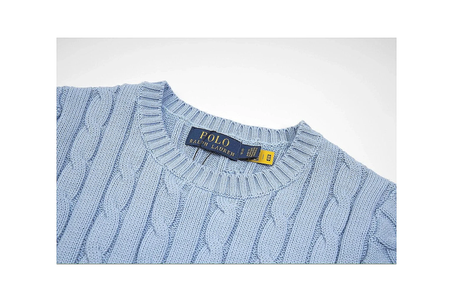 kakoqclab.com Polo Ralph Lauren Light Blue Cable Knit Polo 0638 Light Blue short-sleeve-knit product image thumbnail 4