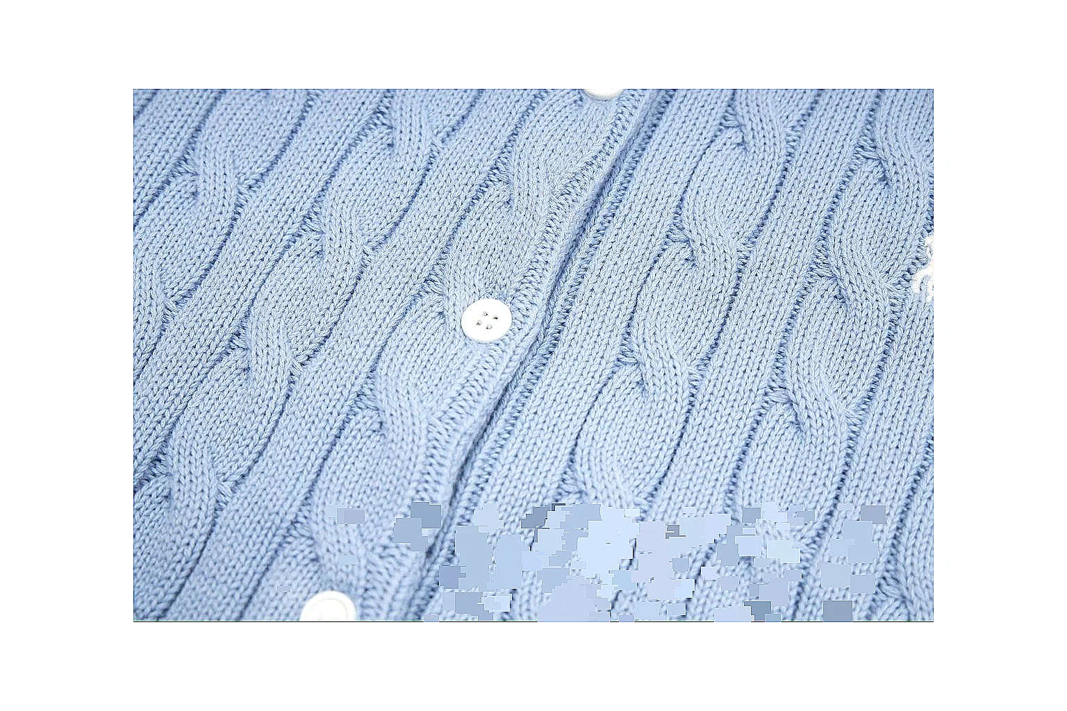 kakoqclab.com Polo Ralph Lauren Light Blue Cable Knit Polo 0945 Light Blue short-sleeve-knit product image
