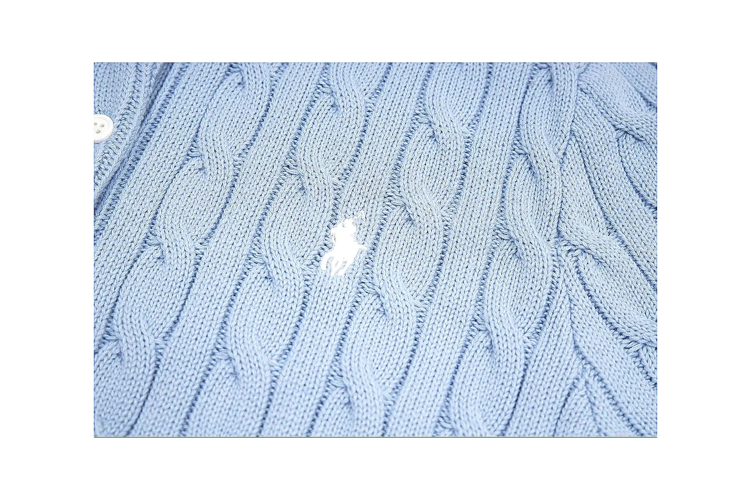 kakoqclab.com Polo Ralph Lauren Light Blue Cable Knit Polo 0945 Light Blue short-sleeve-knit product image thumbnail 2