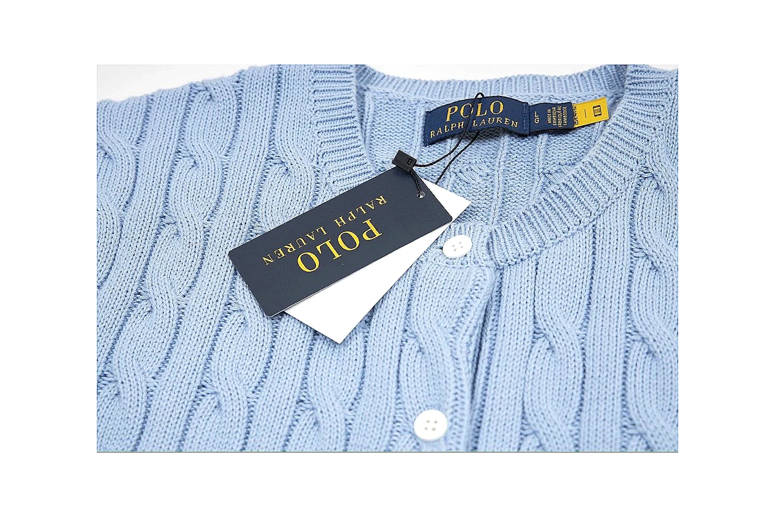 kakoqclab.com Polo Ralph Lauren Light Blue Cable Knit Polo 0945 Light Blue short-sleeve-knit product image thumbnail 3