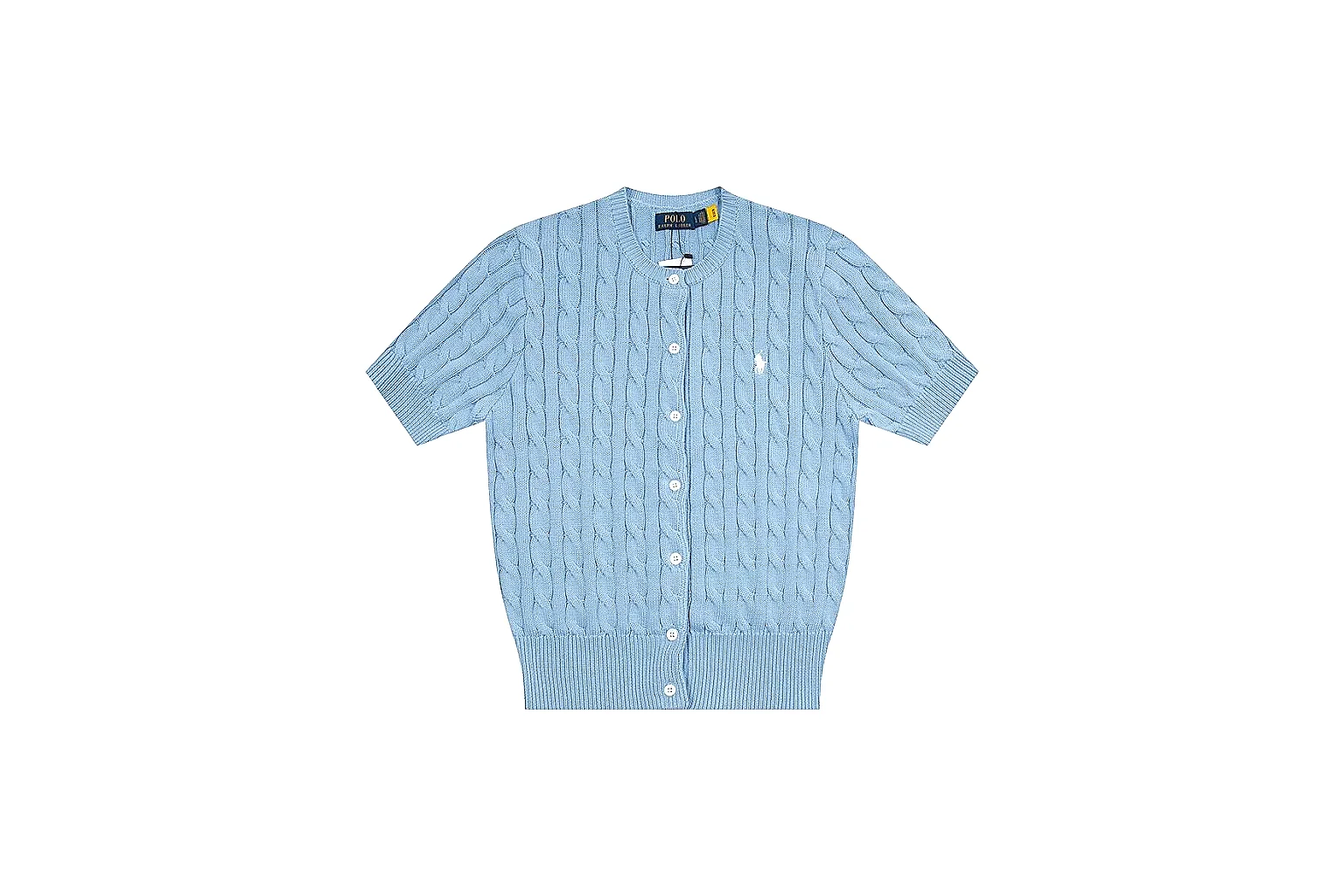 kakoqclab.com Polo Ralph Lauren Light Blue Cable Knit Polo 0945 Light Blue short-sleeve-knit product image thumbnail 5