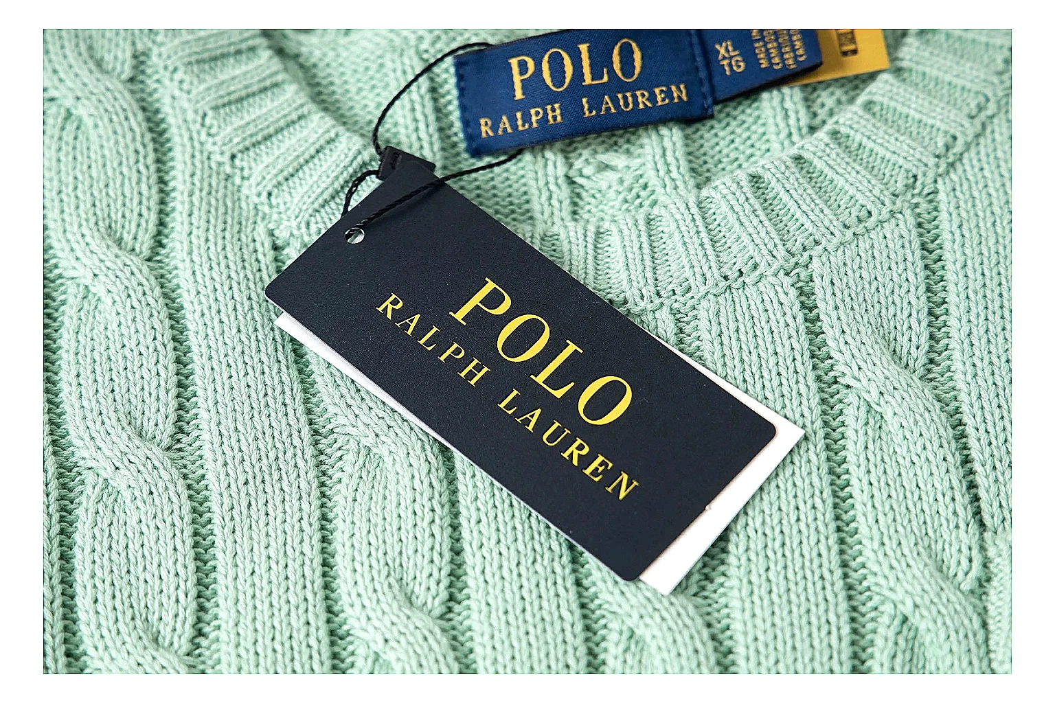 kakoqclab.com Polo Ralph Lauren Mint Cable Knit Polo 0792 Mint short-sleeve-knit product image thumbnail 4