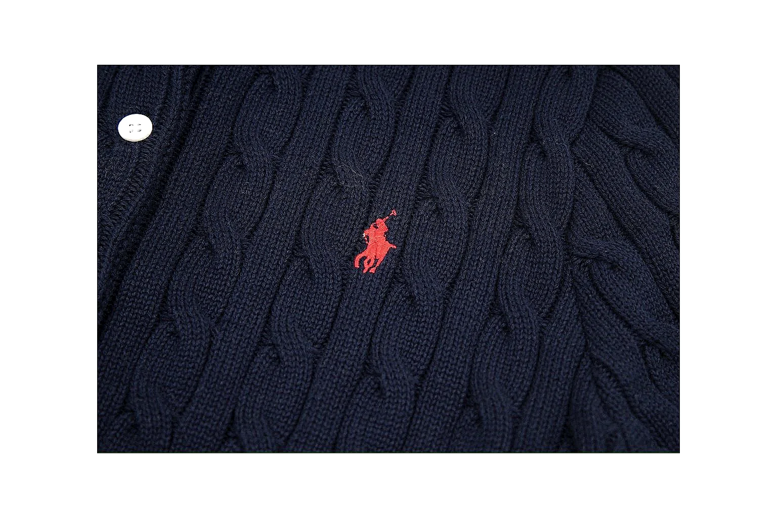 kakoqclab.com Polo Ralph Lauren Navy Cable Knit Cardigan 0960 Navy short-sleeve-knit product image thumbnail 2