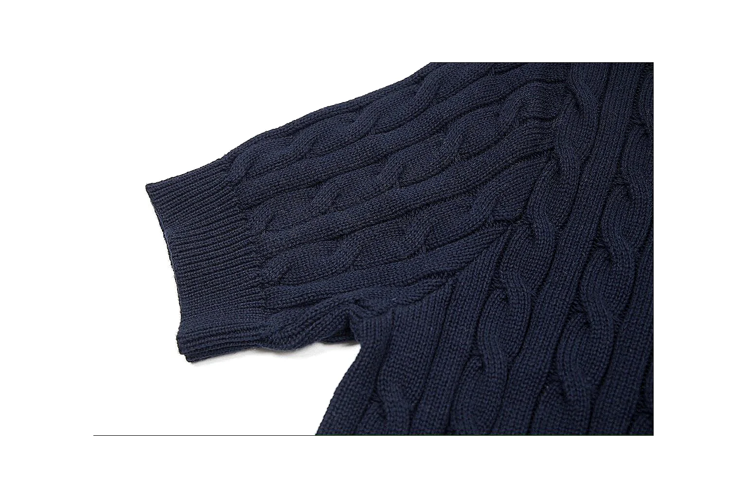 kakoqclab.com Polo Ralph Lauren Navy Cable Knit Cardigan 0960 Navy short-sleeve-knit product image thumbnail 3