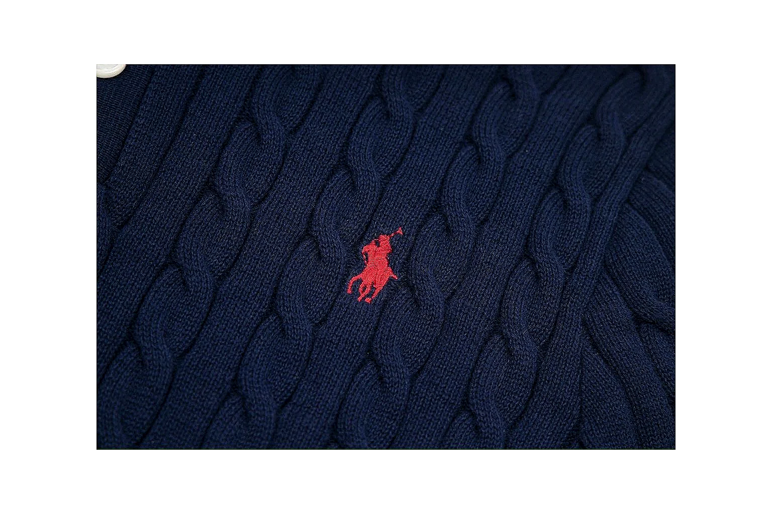 kakoqclab.com Polo Ralph Lauren Navy Cable Knit Polo 0988 Navy short-sleeve-knit product image