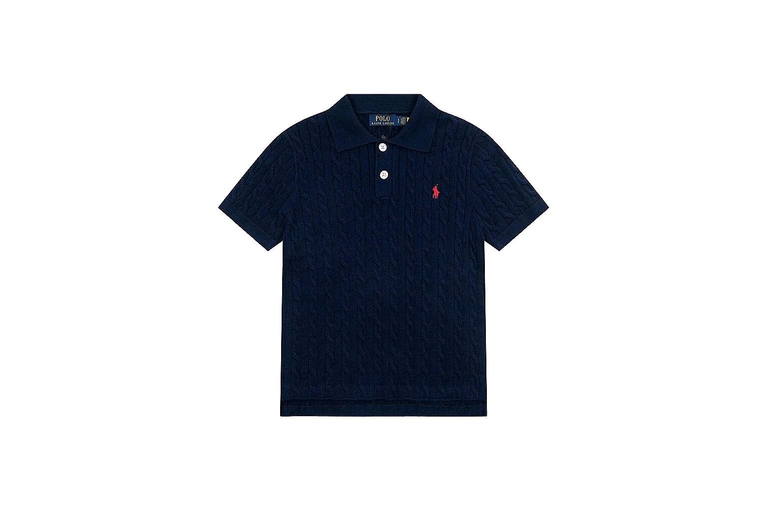 kakoqclab.com Polo Ralph Lauren Navy Cable Knit Polo 0988 Navy short-sleeve-knit product image thumbnail 5