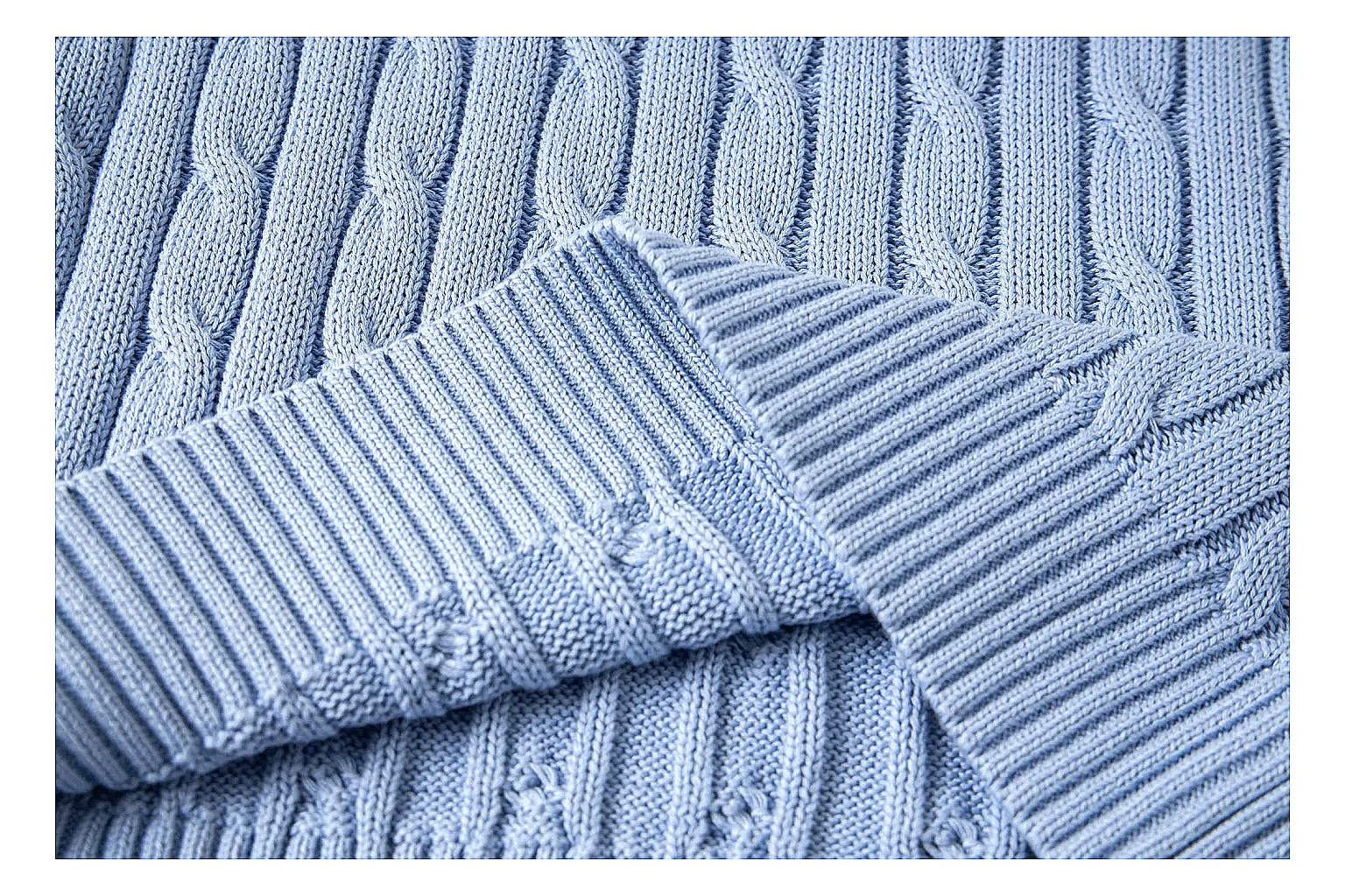 kakoqclab.com Polo Ralph Lauren Pale Blue Cable Knit Polo 0856 Pale Blue short-sleeve-knit product image thumbnail 3