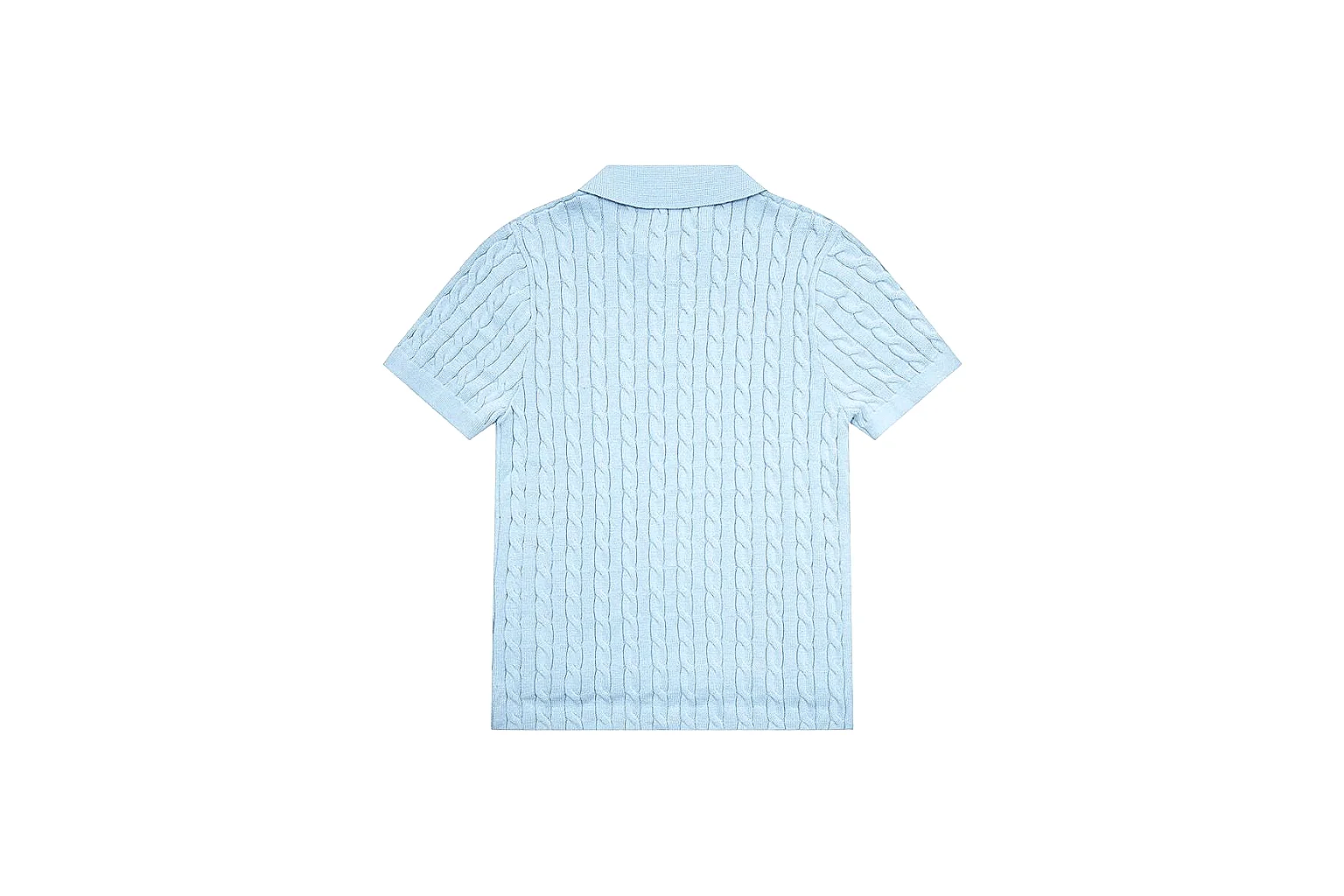 kakoqclab.com Polo Ralph Lauren Pale Blue Cable Knit Polo 0992 Pale Blue short-sleeve-knit product image thumbnail 6