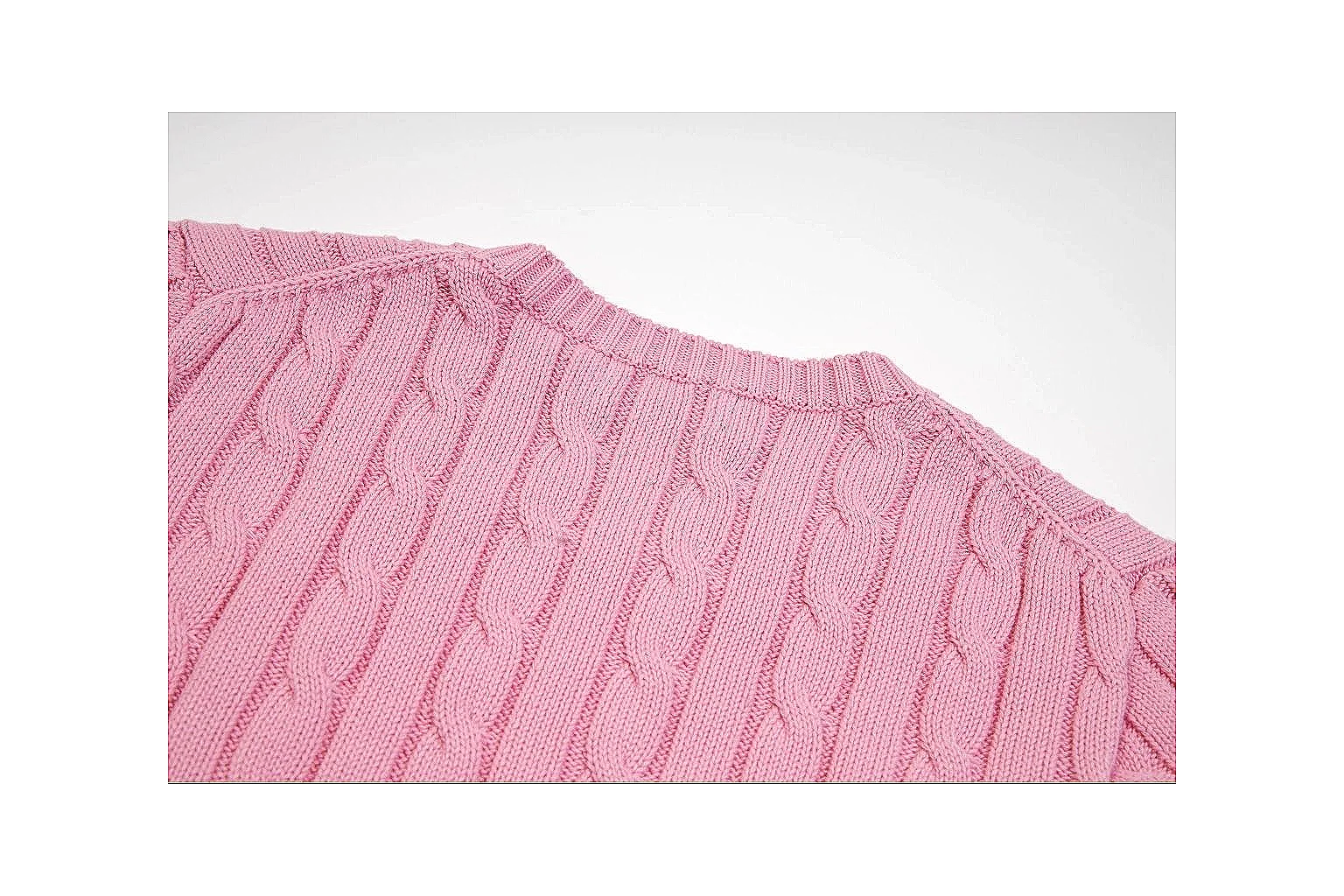 kakoqclab.com Polo Ralph Lauren Pink Cable Knit Polo 0627 Pink short-sleeve-knit product image thumbnail 2