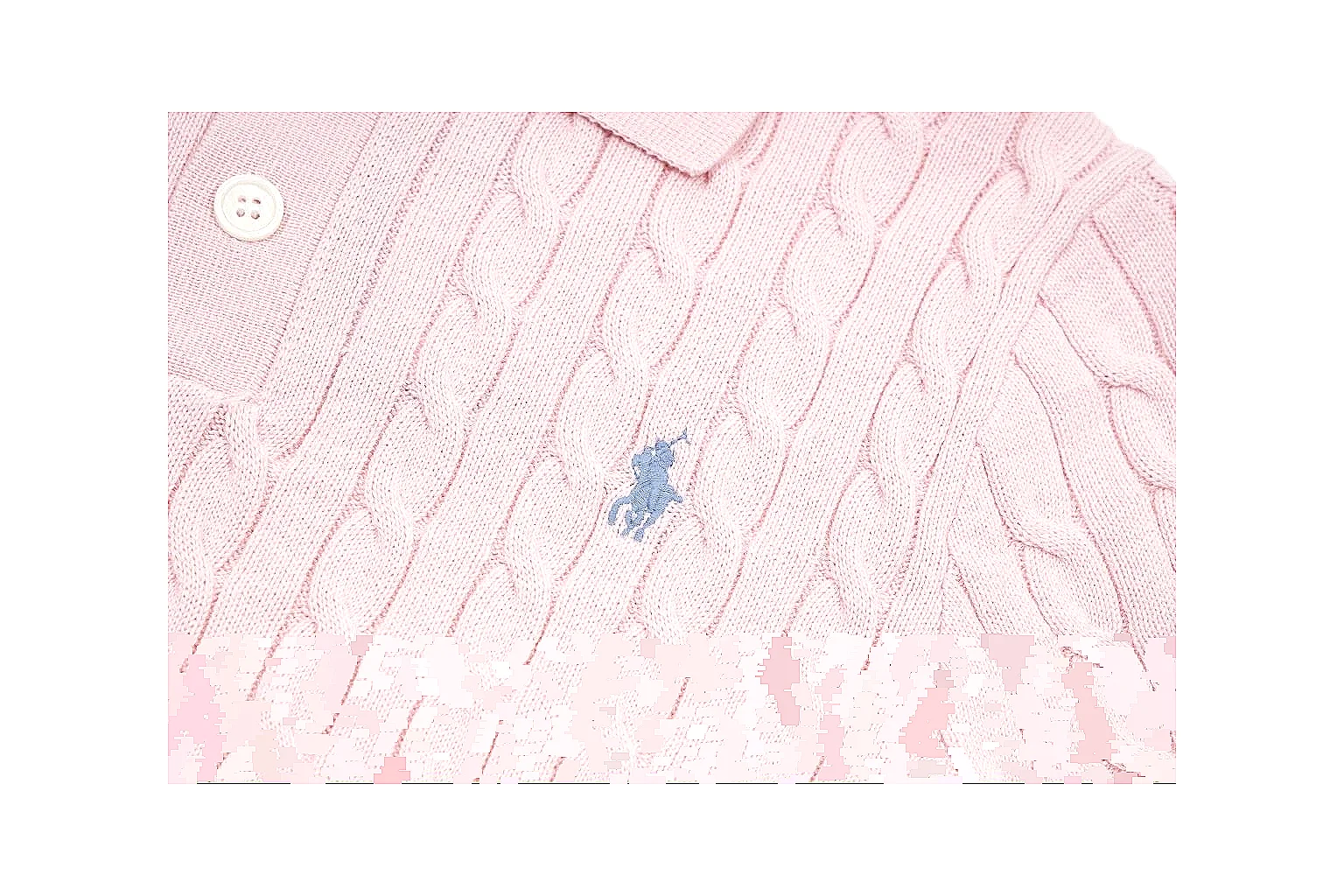 kakoqclab.com Polo Ralph Lauren Pink Cable Knit Polo 0983 Pink short-sleeve-knit product image