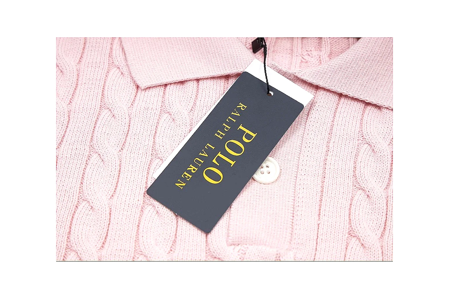 kakoqclab.com Polo Ralph Lauren Pink Cable Knit Polo 0983 Pink short-sleeve-knit product image thumbnail 3