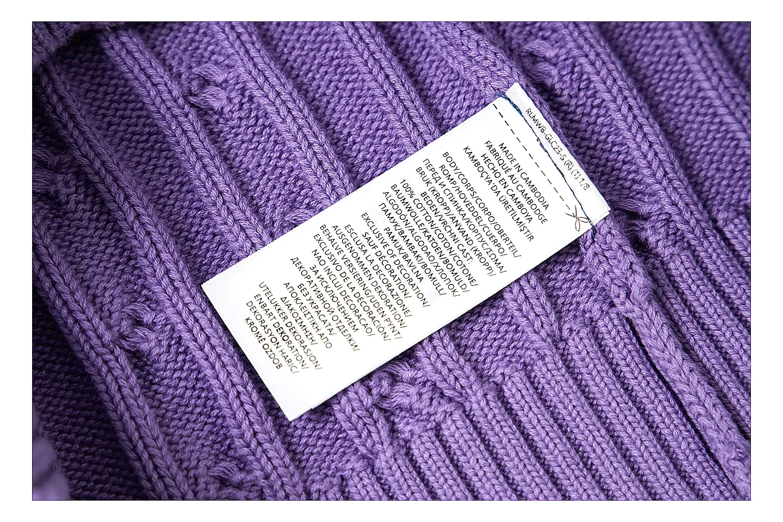 kakoqclab.com Polo Ralph Lauren Purple Cable Knit Polo 0898 Purple short-sleeve-knit product image thumbnail 3