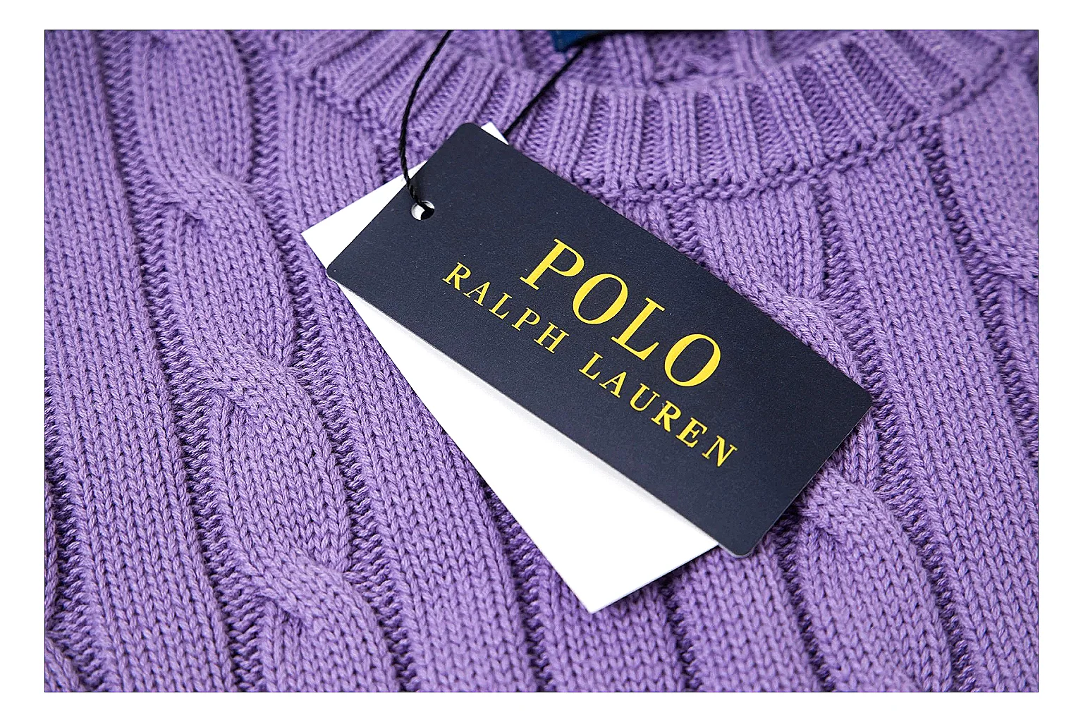 kakoqclab.com Polo Ralph Lauren Purple Cable Knit Polo 0898 Purple short-sleeve-knit product image thumbnail 4