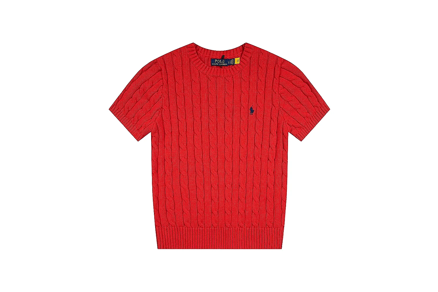 kakoqclab.com Polo Ralph Lauren Red Cable Knit Polo 0632 Red short-sleeve-knit product image