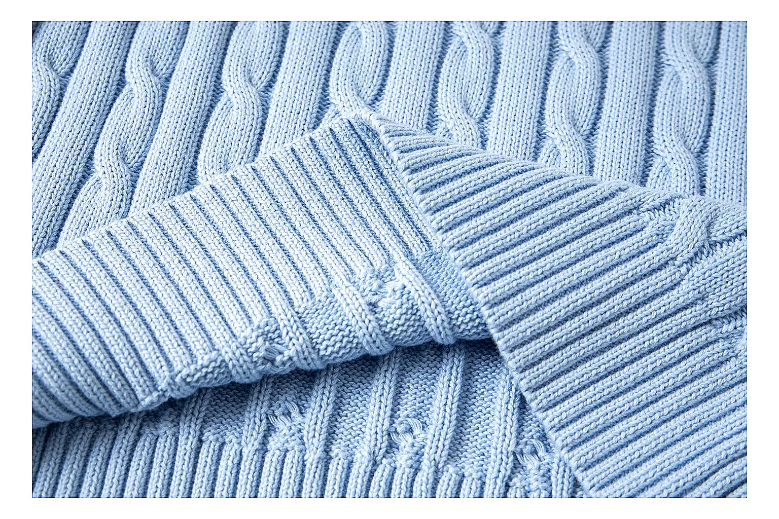 kakoqclab.com Polo Ralph Lauren Sky Blue Cable Knit Polo 0814 Sky Blue short-sleeve-knit product image thumbnail 3