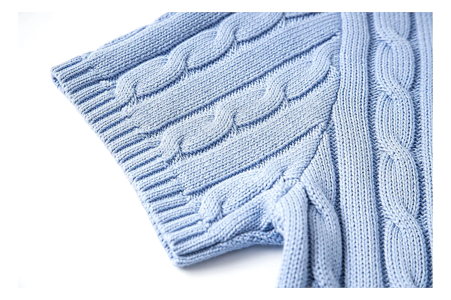 kakoqclab.com Polo Ralph Lauren Sky Blue Cable Knit Polo 0814 Sky Blue short-sleeve-knit product image thumbnail 4