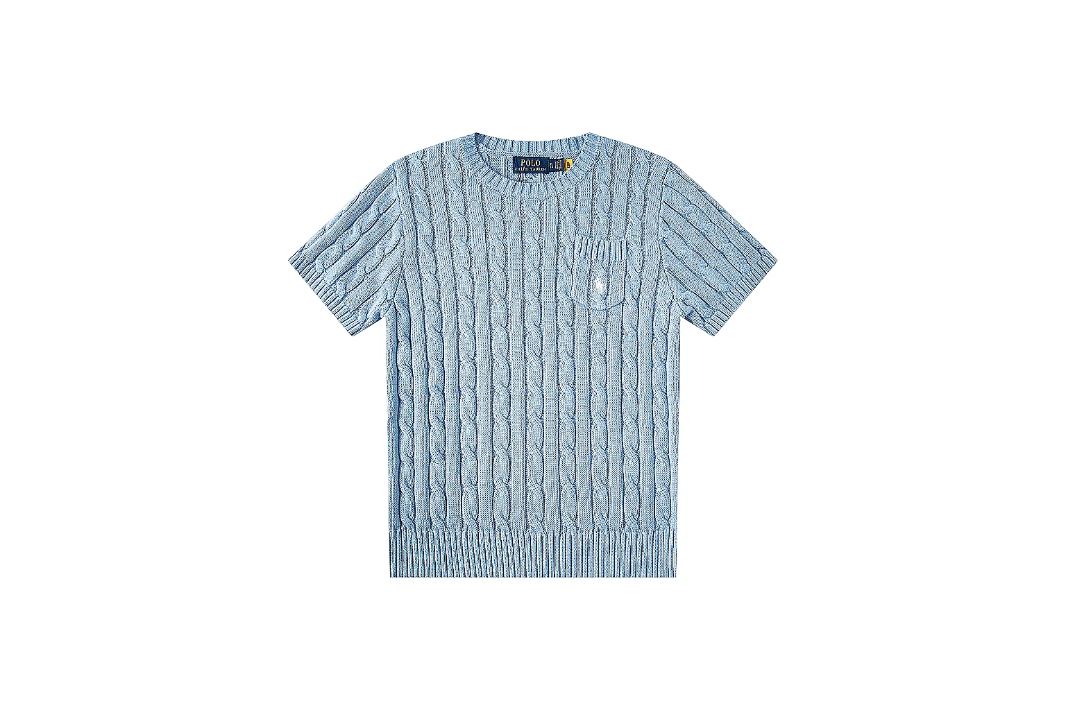 kakoqclab.com Polo Ralph Lauren Sky Blue Cable Knit Polo 0814 Sky Blue short-sleeve-knit product image thumbnail 5