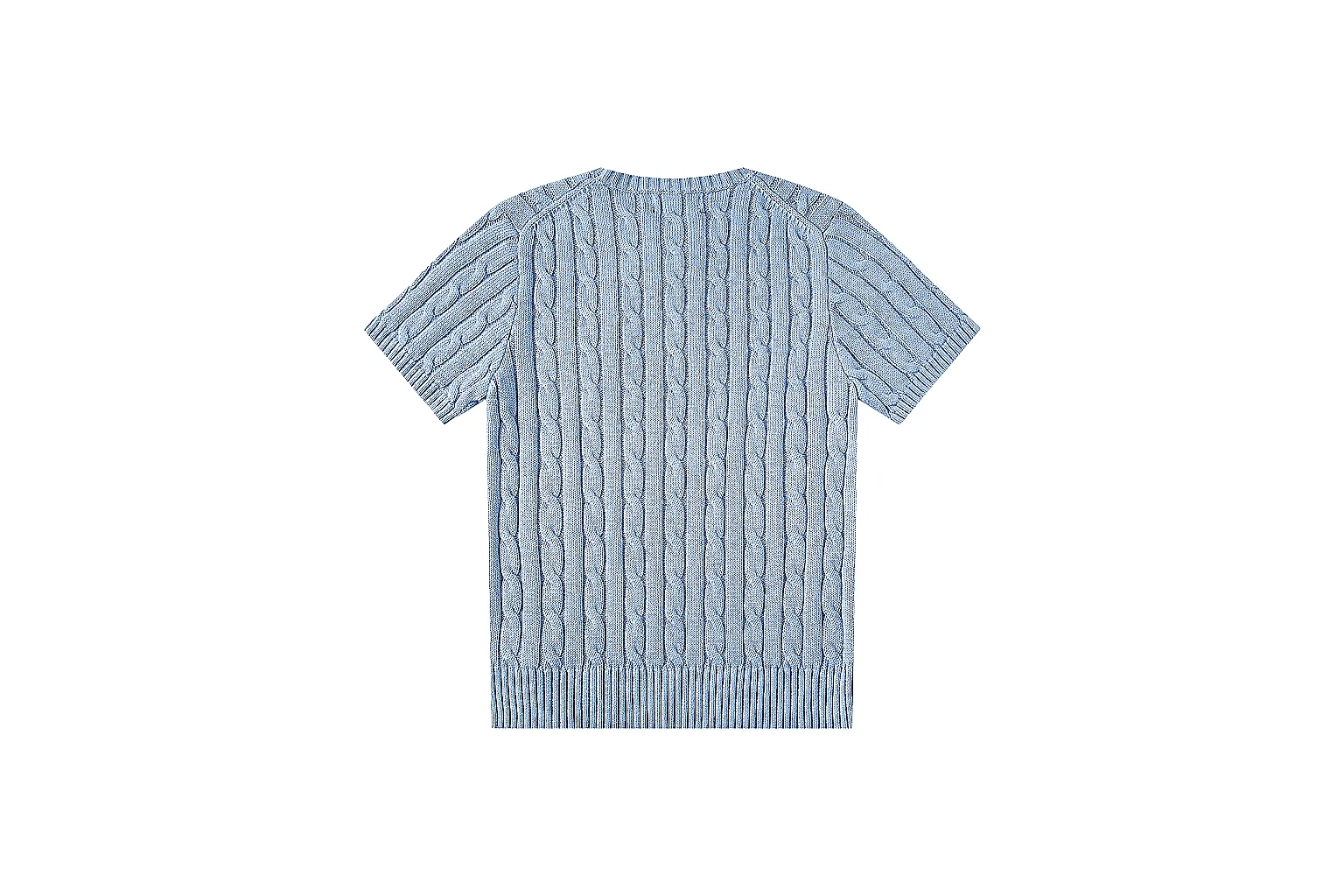 kakoqclab.com Polo Ralph Lauren Sky Blue Cable Knit Polo 0814 Sky Blue short-sleeve-knit product image thumbnail 6
