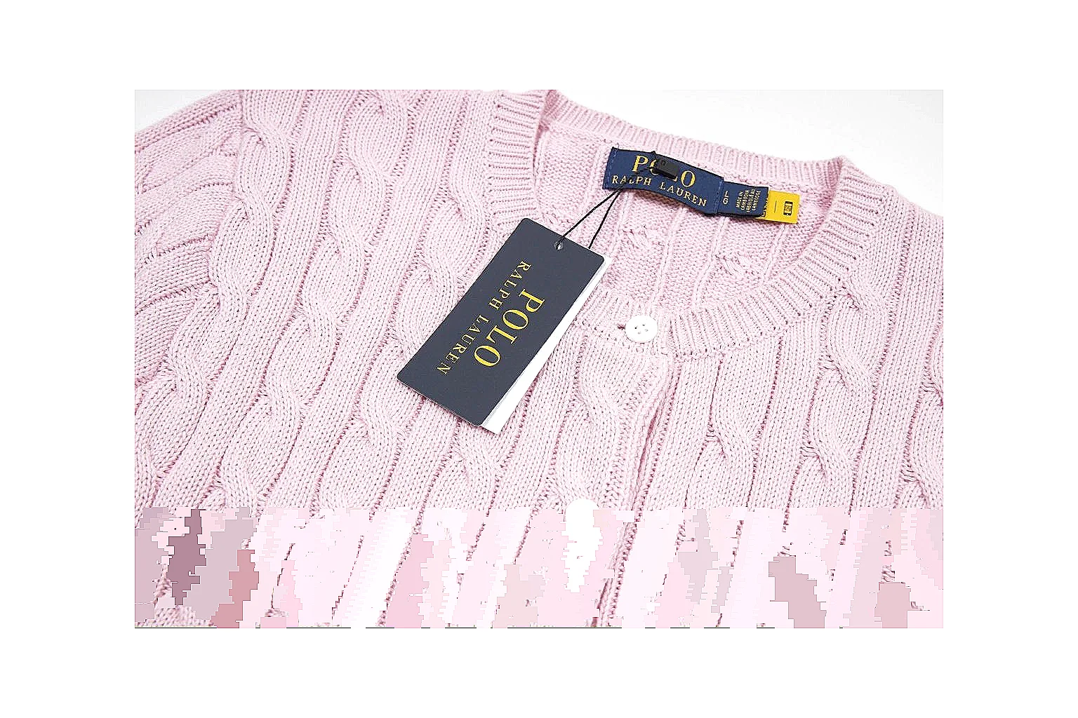 kakoqclab.com Polo Ralph Lauren Soft Pink Cable Knit Polo 0941 Soft Pink short-sleeve-knit product image
