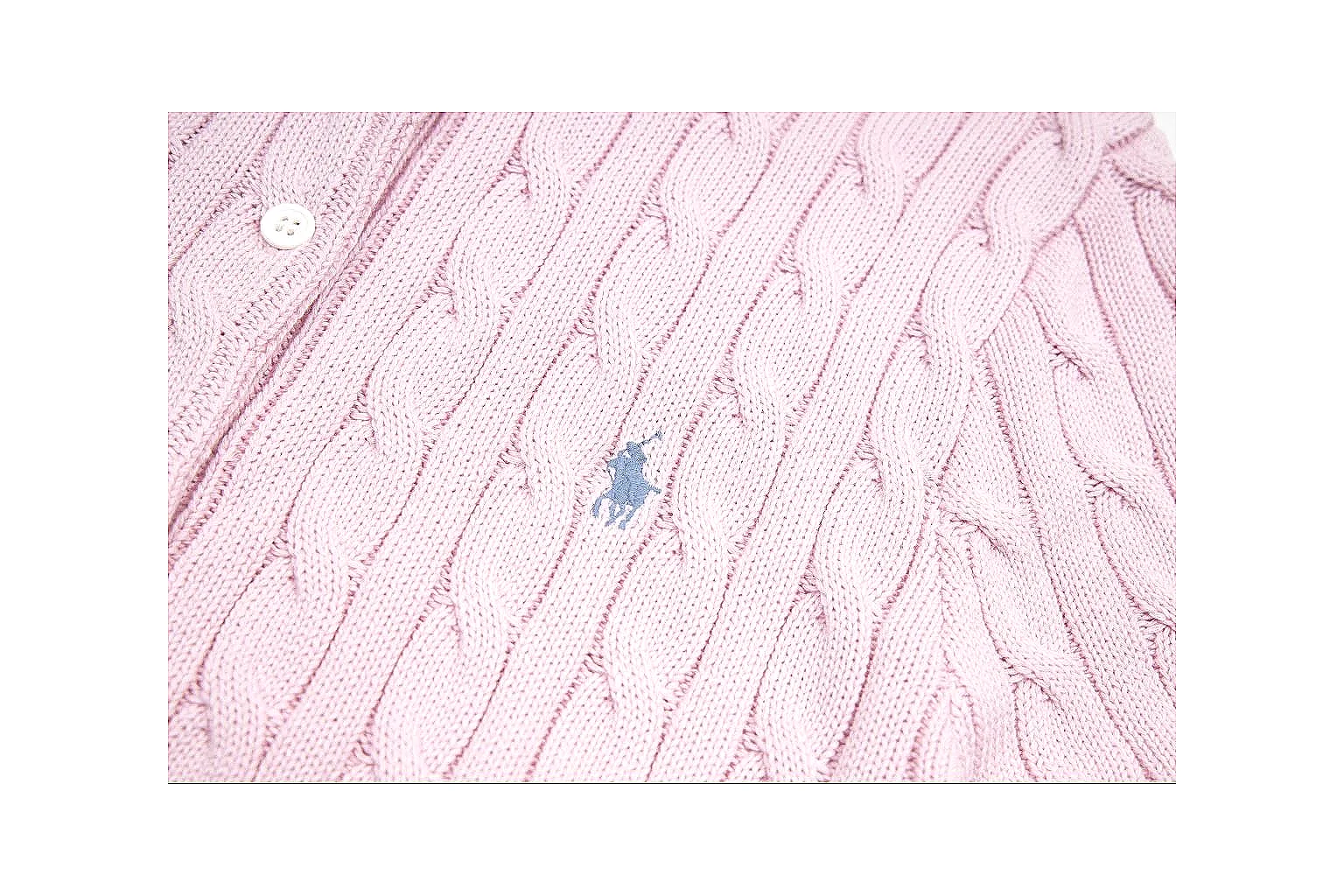 kakoqclab.com Polo Ralph Lauren Soft Pink Cable Knit Polo 0941 Soft Pink short-sleeve-knit product image thumbnail 2