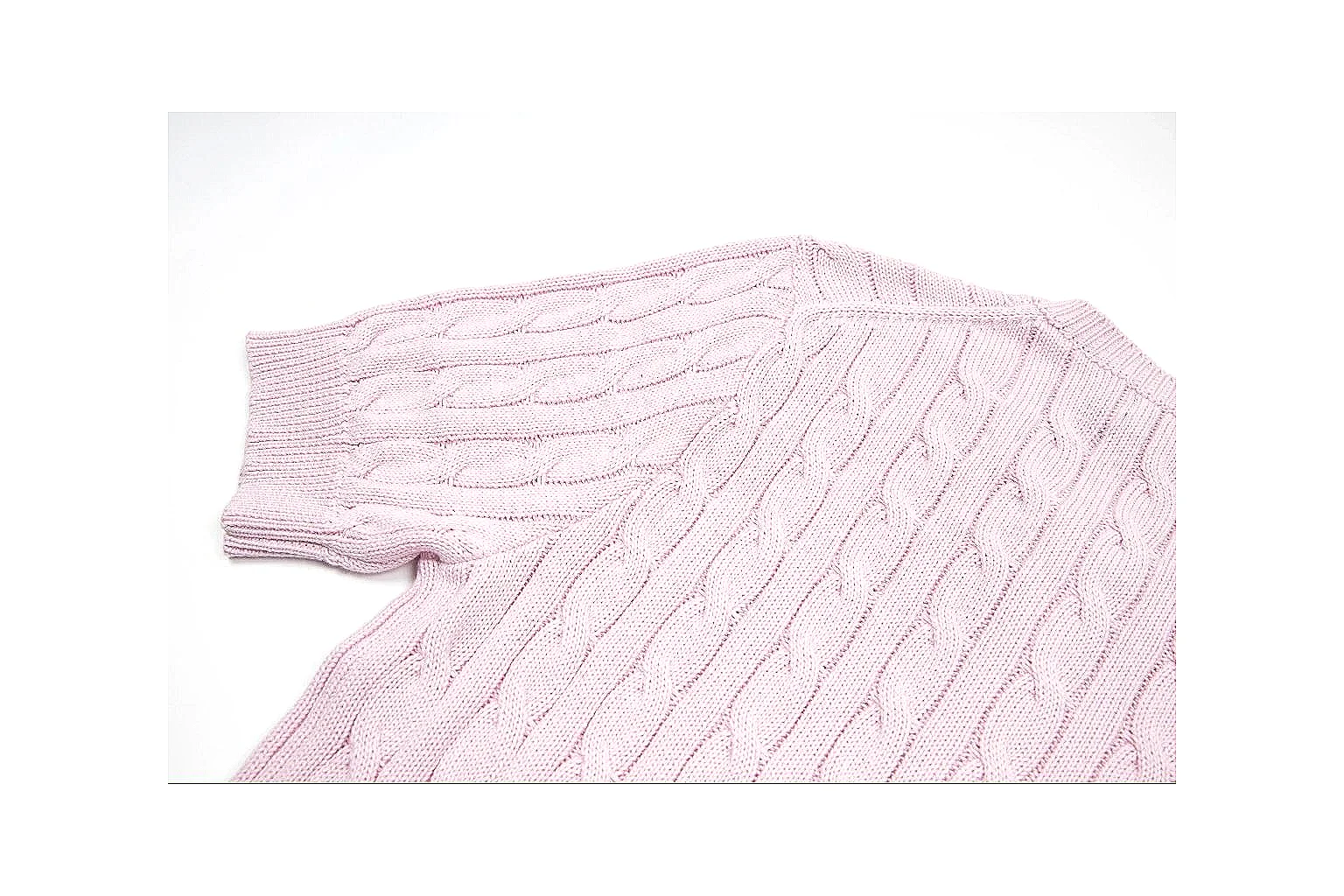 kakoqclab.com Polo Ralph Lauren Soft Pink Cable Knit Polo 0941 Soft Pink short-sleeve-knit product image thumbnail 4